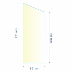 0085X196X231  Verre réfractaire 85x196x231 mm N°16 Efel Surdiac 10,80 €