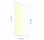 0085X196X231  Verre réfractaire 85x196x231 mm N°16 Efel Surdiac 10,80 €