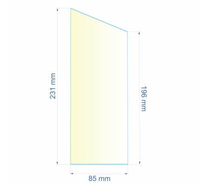 Verre réfractaire 85x196x231 mm N°16 Efel Surdiac