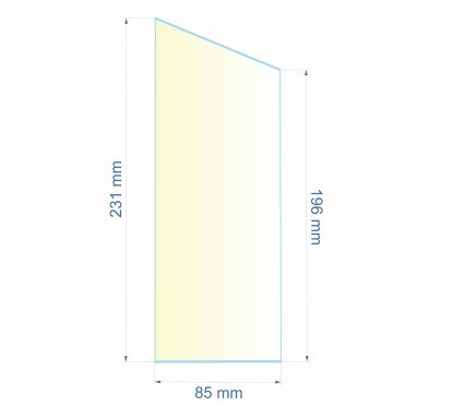 0085X196X231  Verre réfractaire 85x196x231 mm N°16 Efel Surdiac 10,80 €