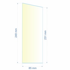 0085X231X249  Verre réfractaire 85x231x249 mm N°17 Efel Surdiac 11,70 €