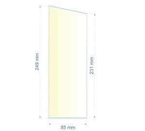 Verre réfractaire 85x231x249 mm N°17 Efel Surdiac