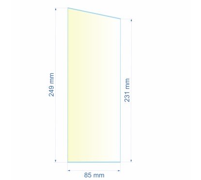 0085X231X249  Verre réfractaire 85x231x249 mm N°17 Efel Surdiac 11,70 €