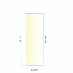0085X249X249  Verre réfractaire 85x249x249 mm N°18 Efel Surdiac 11,70 €