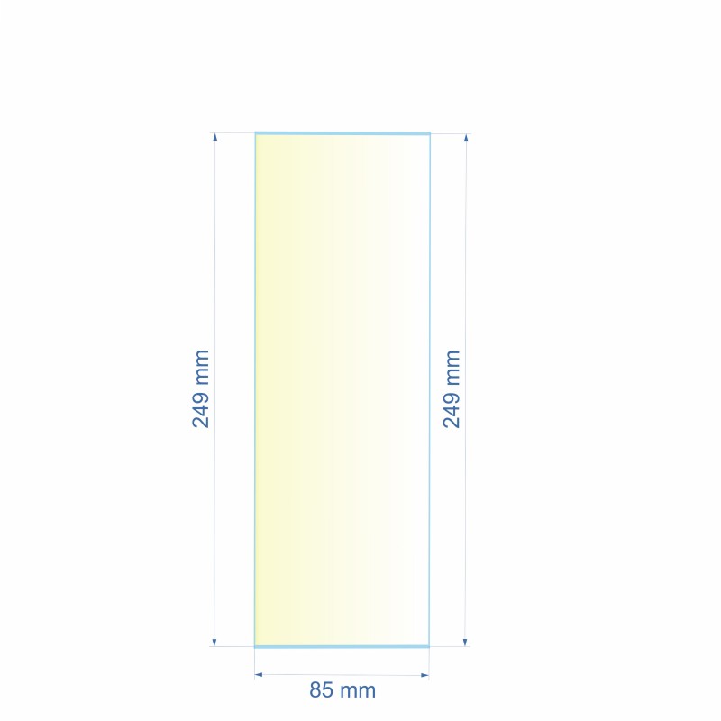 0085X249X249  Verre réfractaire 85x249x249 mm N°18 Efel Surdiac 11,70 €