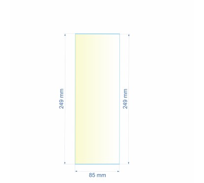 0085X249X249  Verre réfractaire 85x249x249 mm N°18 Efel Surdiac 11,70 €