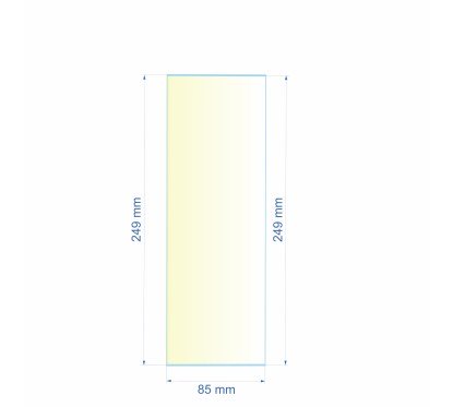 0085X249X249  Verre réfractaire 85x249x249 mm N°18 Efel Surdiac 11,70 €