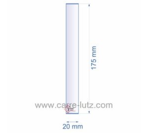 199301 - Verre réfractaire 20x175 mm épaisseur 3 mm