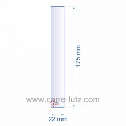 Verre réfractaire 22x175 mm épaisseur 3 mm, reference 0022X175