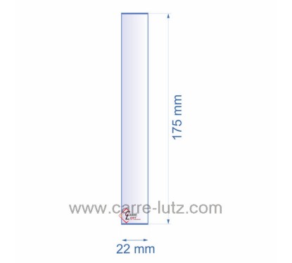 Verre réfractaire 22x175 mm épaisseur 3 mm