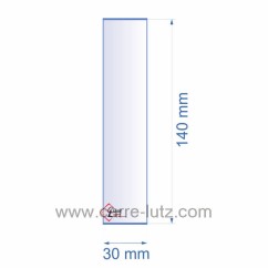 0030X140  Verre réfractaire 30x140 mm épaisseur 3 mm 2,20 €
