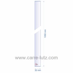 0030X1050  Verre réfractaire 30x1050 mm épaisseur 3 mm 17,30 €