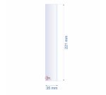 0035X221B  Verre réfractaire 35x221 mm biseauté épaisseur 3 mm 5,10 €