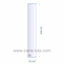 Verre réfractaire 43x266 mm épaisseur 3 mm, reference 0043X266