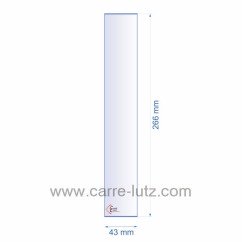 0043X266  Verre réfractaire 43x266 mm épaisseur 3 mm 5,80 €