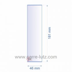 Verre réfractaire 46x181 mm épaisseur 3 mm