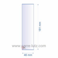 0046X181  Verre réfractaire 46x181 mm épaisseur 3 mm 4,30 €