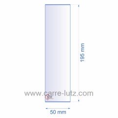 0050X195  Verre réfractaire 50x195 mm épaisseur 3 mm 5,00 €