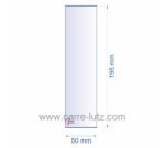 0050X195  Verre réfractaire 50x195 mm épaisseur 3 mm 5,00 €