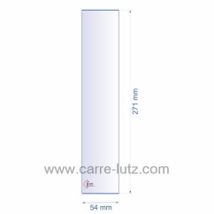 0054X271  Verre réfractaire 54x271 mm épaisseur 3 mm 11,60 €