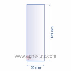 0056X181  Verre réfractaire 56x181 mm épaisseur 3 mm 5,20 €