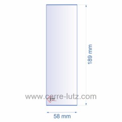 0058X189  Verre réfractaire 58x189 mm épaisseur 3 mm 5,60 €