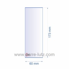 0060X173  Verre réfractaire 60x173 mm épaisseur 3 mm 6,20 €