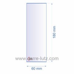 0060X180  Verre réfractaire 60x180 mm épaisseur 3 mm 6,30 €