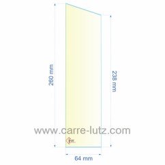 0064X238X260  Verre réfractaire 64x238x260 mm n°19 Efel Surdiac 9,20 €