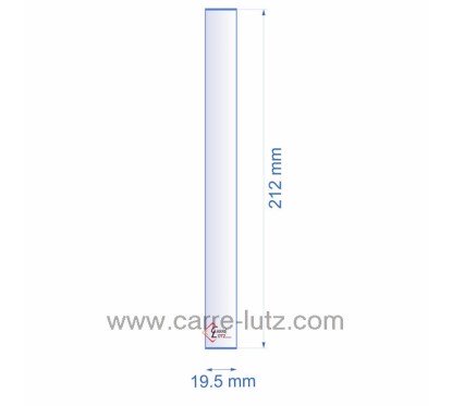 00195X212  Lamelle réfractaire 19.5x212 mm épaisseur 3 mm 2,40 €