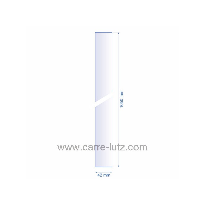 Verre réfractaire 42x1050 mm épaisseur 3 mm