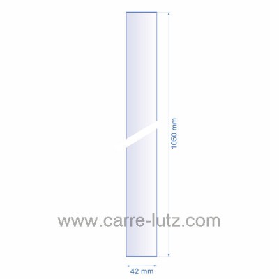 0042X1050  Verre réfractaire 42x1050 mm épaisseur 3 mm 22,30 €