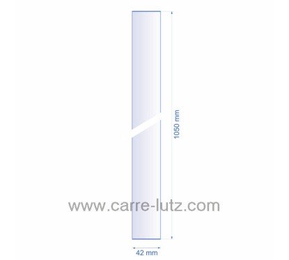 0042X1050  Verre réfractaire 42x1050 mm épaisseur 3 mm 22,30 €