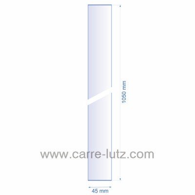 0045X1050 Verre réfractaire 45x1050 mm épaisseur 3 mm 23,90 €