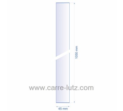 0045X1050  Verre réfractaire 45x1050 mm épaisseur 3 mm 23,90 €