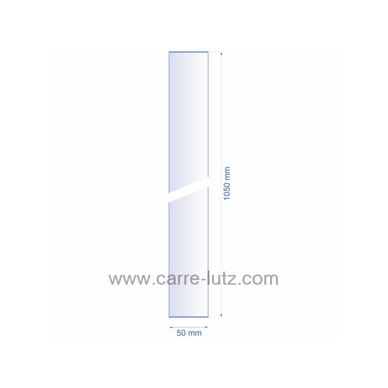 0050X1050  Verre réfractaire 50x1050 mm épaisseur 3 mm 26,60 €