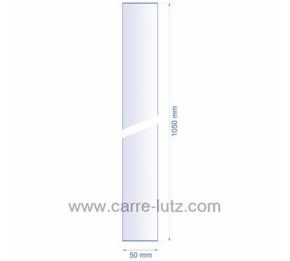 0050X1050  Verre réfractaire 50x1050 mm épaisseur 3 mm 26,60 €