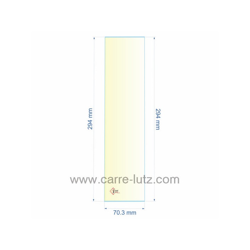 00703X294  Verre réfractaire 70,3x294 mm éEfel Surdiac 11,40 €