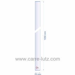 0025X1050  Verre réfractaire 25x1050 mm épaisseur 3 mm 13,30 €