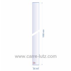 0035X1050  Verre réfractaire 35x1050 mm épaisseur 3 mm 18,60 €