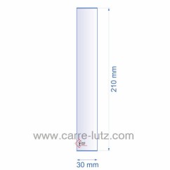 0030X210  Verre réfractaire 30x210 mm épaisseur 3 mm 3,30 €