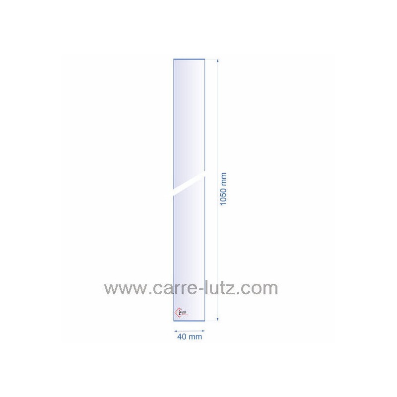 0040X1050  Verre réfractaire 40x1050 mm épaisseur 3 mm 23,00 €