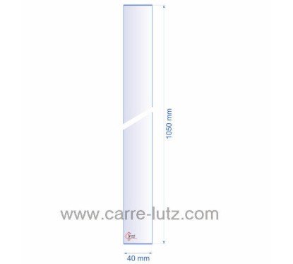 0040X1050 Verre réfractaire 40x1050 mm épaisseur 3 mm 23,00 €