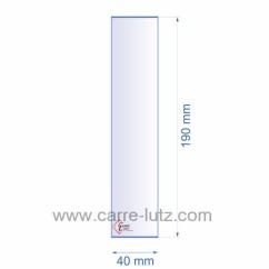 0040X190  Verre réfractaire 40x190 mm épaisseur 3 mm 3,90 €