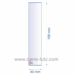 0040X199  Verre réfractaire 40x199 mm épaisseur 3 mm 4,00 €