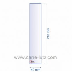 Verre réfractaire 40x210 mm épaisseur 3 mm