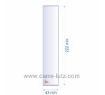 0043X222  Verre réfractaire 43x222 mm épaisseur 3 mm 4,90 €