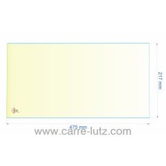 00275  AX666100 - verre réfractaire Vitrocéramique 475x217 mm Invicta serie GO 57,50 €