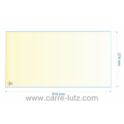 00276  AX606181B - verre réfractaire Vitrocéramique 514x274 mm Invicta Tennessee 72,80 €