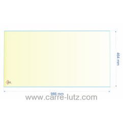 00280  AX126811A - verre réfractaire Vitrocéramique 986x464 mm de poêle Invicta 1100 GV  228,00 €